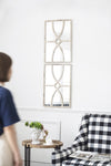 ZUN 16" x 23" Rectangular Wooden Wall Mirrors with Distressed White Frame, Vertical or Horizontal, Home W2078124317