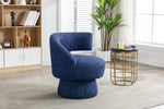 ZUN 360 Degree Swivel Cuddle Barrel Accents, Round Armchairs with Wide Upholstered, Fluffy Fabric W395102770