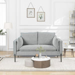 ZUN 56" Modern Style Sofa Linen Fabric Loveseat Small Love Seats Couch for Small Spaces,Living WF293334AAE