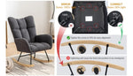 ZUN [Same as W137294655] Rocking Chair with Pocket, Soft Teddy Fabric Rocking Chair for Nursery, Comfy W1372115143