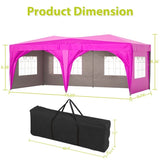 ZUN 10'x20' EZ Pop Up Canopy Outdoor Portable Party Folding Tent with 6 Removable Sidewalls Carry Bag W1212136044