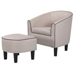 ZUN JST Accent Chair with Ottoman, Modern Accent Arm Chair with Footrest, Suit for Living Room Bedroom W1958123659