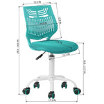 ZUN Plastic Task Chair/ Office Chair - AQUA W1314127871
