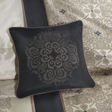 ZUN 7 Piece Jacquard Comforter Set with Throw Pillows B035128852