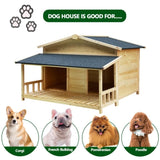 ZUN Durable Waterproof Dog Houses for Small Medium Dogs Outdoor & Indoor, Wooden Puppy Shelter W1625137506