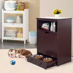 ZUN Best-selling pet food cabinets and feeding bowls pet water dispensers KHR71001BR
