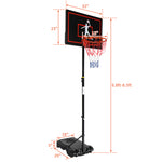 ZUN PE Square Integrated Board 160-210cm Youth Basketball Hoop 90557462