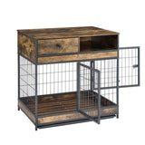 ZUN Furniture Dog Cage Crate with Double Doors ,Rustic Brown,31.5"WX22.64"DX30.59"H W1903P151322