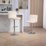 ZUN COOLMORE Bar Stools with Back and Footrest Counter Height Dining Chairs 2PC/SET W395P144016
