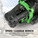 ZUN STEGODON Electric Winch 13500lb 12V Synthetic Rope Towing Truck Jeep Off-Road W121846224