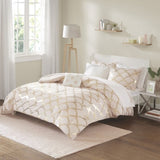 ZUN Metallic Comforter Set with Bed Sheets B03595872