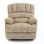 ZUN Large Manual Recliner Chair in Fabric for Living Room, Beige W1803130582