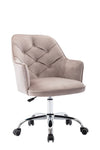ZUN COOLMORE Velvet Swivel Shell Chair for Living Room, Modern Leisure Arm Chair ,Office chair Grey W39537644
