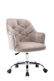 ZUN COOLMORE Velvet Swivel Shell Chair for Living Room, Modern Leisure Arm Chair ,Office chair Grey W39537644