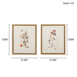ZUN 2-piece Framed Canvas Wall Art Set B03599413