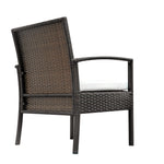 ZUN TY-3pcs 2pcs Arm Chairs 1pc Coffee Table Rattan Sofa Set Brown Gradient 52766192
