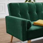 ZUN Mid-Century Beige Linen Fabric Chesterfield Sofa Couch, Modern Love Seats Sofa Furniture, W2272139381