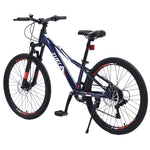 ZUN Mountain Bike for Girls and Boys Mountain 24 inch shimano 7-Speed bike W101984860