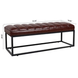 ZUN Metal Base Upholstered Bench for Bedroom for Entryway W68049944