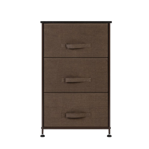 ZUN 3-Tier Dresser Drawer, Storage Unit with 3 Easy Pull Fabric Drawers and Metal Frame, Wooden 43484601