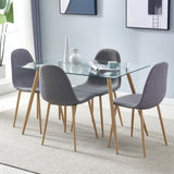 ZUN 4pcs Modern Style Simple Dining Chair Gray 70950629