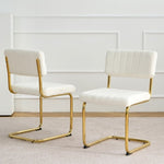 ZUN Modern simple light luxury dining White home bedroom stool back dressing student desk W210131946