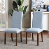 ZUN Orisfur. Upholstered Dining Chairs - Dining Chairs Set of 2 Fabric Dining Chairs with Copper Nails WF199451AAC