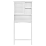 ZUN Home Over-The-Toilet Shelf Bathroom Storage Space Saver with Adjustable Shelf Collect Cabinet WF294603AAK