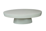 ZUN Premium Oval White Wooden Coffee Table B024127213