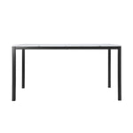 ZUN 59.1'' Dining Table - Marble color table top with black leg W131470798