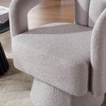 ZUN 360 Degree Swivel Cuddle Barrel Accents, Round Armchairs with Wide Upholstered, Fluffy Fabric W395131136