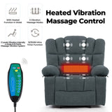 ZUN Massage Recliner Chair Sofa with Heating Vibration W1692P147961