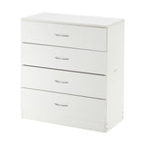 ZUN [FCH] Storage Bedside Table, 4 Drawers Chest, White 86913595
