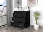 ZUN Montclair 3-Drawer Dresser Black B06280065