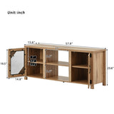 ZUN Modern TV Stand for 65'' TV with Large Storage Space, 3 Levels Adjustable shelves, Magnetic Cabinet WF302938AAP
