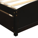 ZUN Twin size Platform Bed with Two Drawers, Espresso WF194280AAP