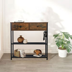 ZUN Ultimate Entryway Console Table, Narrow Sofa table with 2 Drawers, 2 Shelves, AC Outlets, 2 USB W1785118930