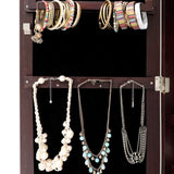 ZUN Fashion Simple Jewelry Storage Mirror Cabinet Can Be Hung On The Door Or Wall W40718051