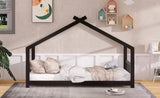 ZUN Twin Size House Bed Wood Bed, Espresso WF282521AAP