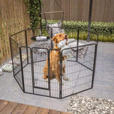 ZUN Heavy Duty Dog Pens Outdoor Dog Fence Dog Playpen for Large Dogs, 40"Dog Kennel Outdoor Pet Playpen W1422112800