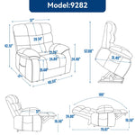 ZUN Lift Recliner Chair Heat Massage Dual Motor Infinite Position Up to 350 LBS Large Electric Power W1803P151609