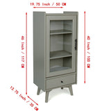 ZUN Modern Bathroom Storage Cabinet & Floor Standing cabinet with Glass Door with Double Adjustable W1801109229