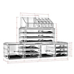ZUN SF-1122-10 4Pcs / Set Plastic Cosmetics Storage Rack Transparent 88808568