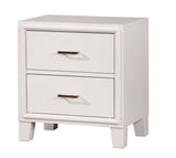 ZUN Simple Casual 1pc Nightstand White Color Solid wood Bedroom Furniture Transitional Look Nightstand B01181802