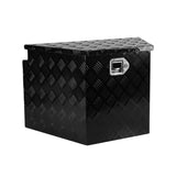 ZUN Trailer Tongue Box, Aluminum Alloy Diamond Plate Tongue Box Tool Chest, Heavy Duty Trailer Box W1239125502