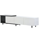 ZUN U-Can Modern ,Stylish TV Stand TV Cabinet for 80+inch TV, White WF299723AAK