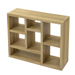 ZUN Open Wooden Open Shelf Bookcase, Freestanding Display Storage Cabinet with 7 Cube Storage Spaces, W1781115099