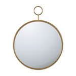ZUN 26" x 32" Circle Wall Mirror with Gold Metal Frame, Accent Mirror for Living Room, Entryway, Office W2078124344