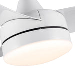 ZUN 42 In Intergrated LED Ceiling Fan Lighting with White ABS Blade W136755962
