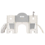 ZUN Kids Slide Playset Structure 7 in 1, Freestanding Spaceship Set with Slide, Arch Tunnel, Ring Toss PP322884AAE